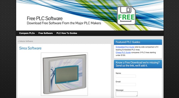 Le logiciel MicroLADDER de Sirea maintenant référencé sur freeplcsoftware.com